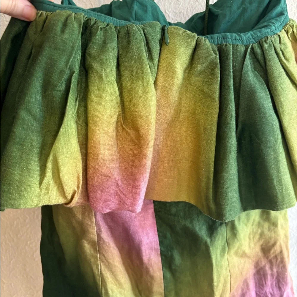 The Wolf Gang Strapless Green and Pink Dress - Picture 10 of 11